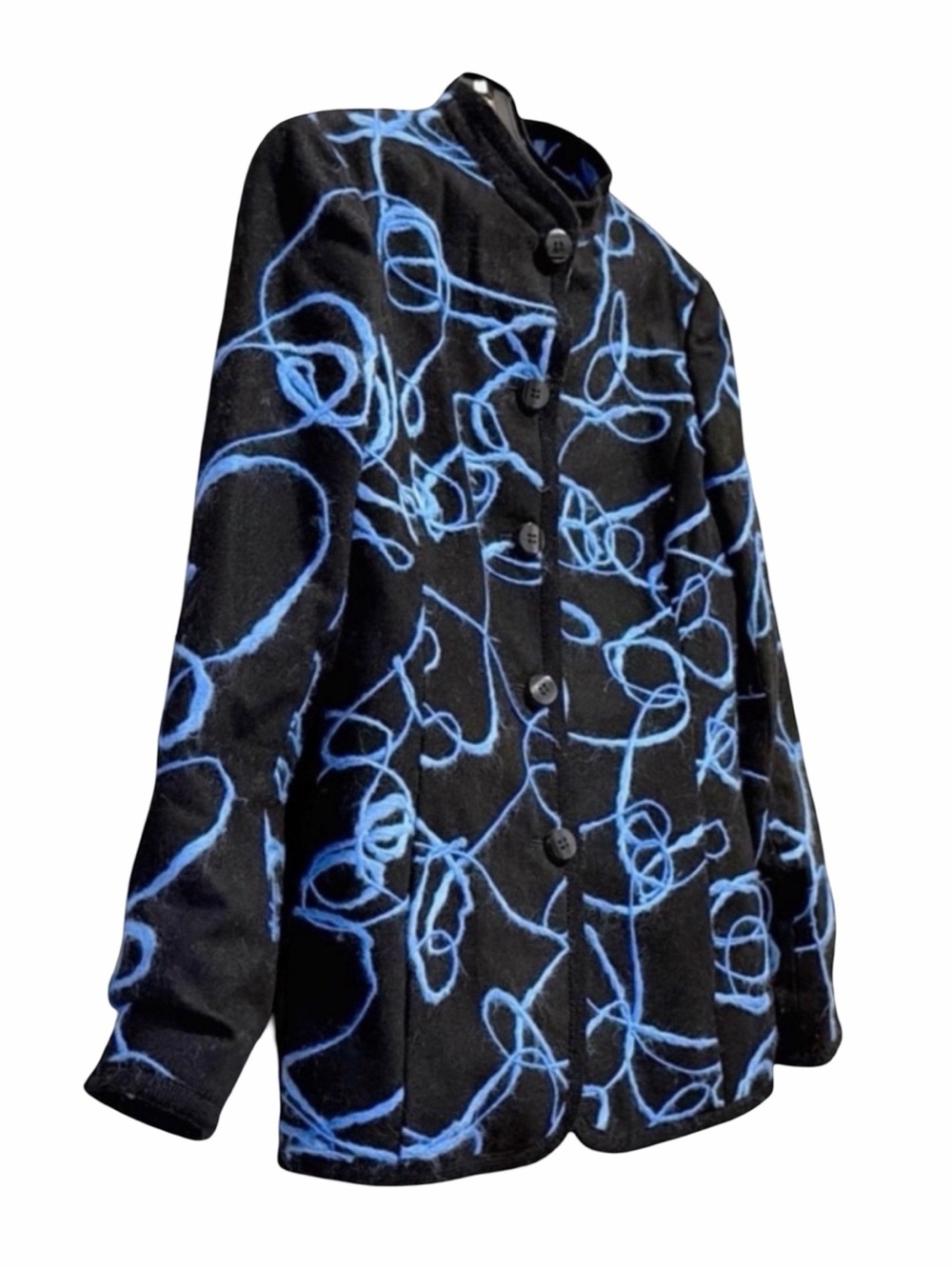 Carlisle Designer Jacket & Skirt Set | Abstract Blue Art Print - Picture 10 of 14